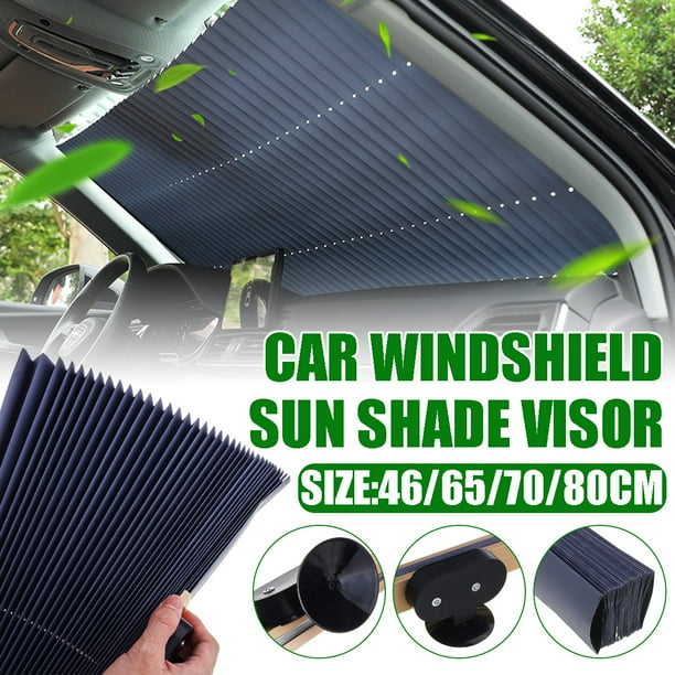 Retractable Folding Car Front Window Windshield Sun Shade Block Visor Cover 46cm Retractable Folding Car Front Window Windshield Sun Shade Block Visor Cover 46cm